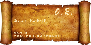 Oster Rudolf névjegykártya